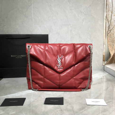 2019 Saint Laurent Loulou Puffer Medium Bag in quilted lambskin leather