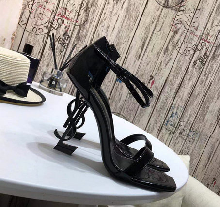 2019 S/S Saint Laurent Opyum Sandals with black YSL heel