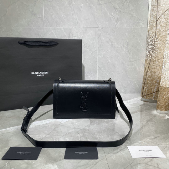 2020 Saint Laurent Book Bag in black leather