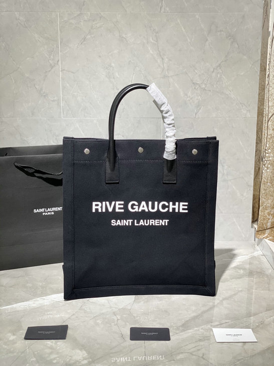 2021 Saint Laurent Rive Gauche N/S Shopping Bag in cotton