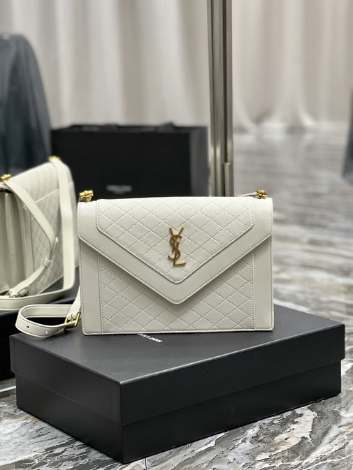 2021 Saint Laurent Gaby Satchel in blanc vintage quilted lambskin - Click Image to Close