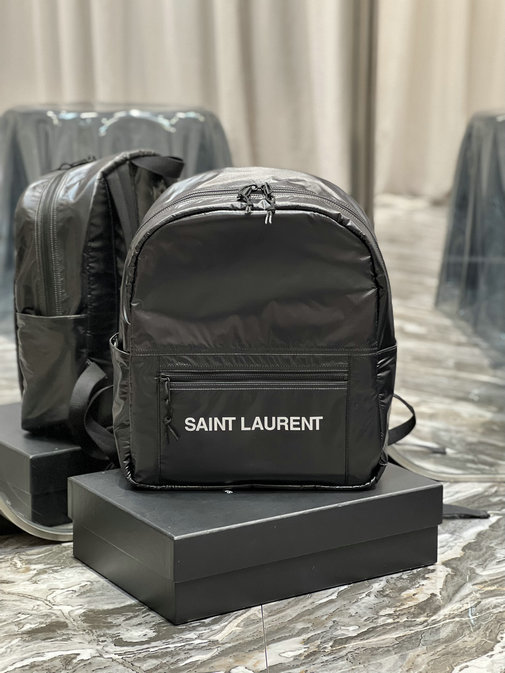 2022 Saint Laurent Nuxx Backpack in Black Nylon - Click Image to Close
