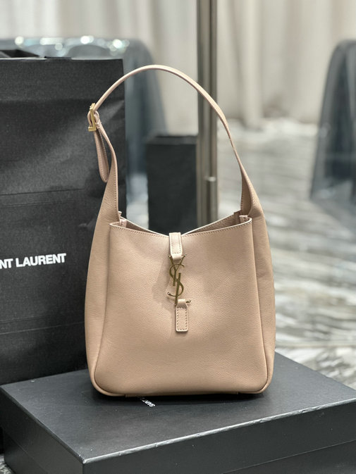 2023 Saint Laurent Le 5 à 7 Supple Small Bag in Nude Pink Leather