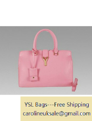 Yves Saint Laurent Pink Medium Leather Tote Bag 2118