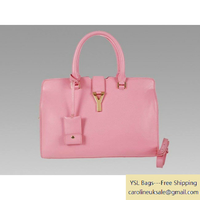 Yves Saint Laurent Pink Medium Leather Tote Bag 2118