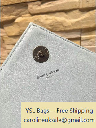 2016 Saint Laurent 392737 Classic Medium Monogram College Bag in Natural Lambskin Ciel
