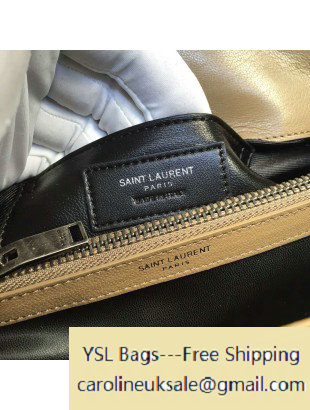2016 Saint Laurent 392737 Classic Medium Monogram College Bag in Natural Lambskin Kahki - Click Image to Close