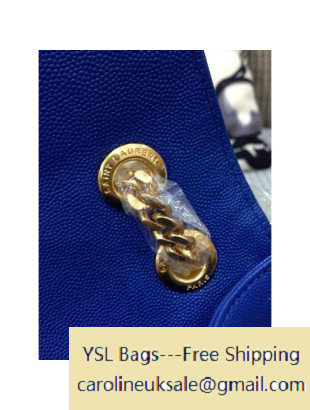 Saint Laurent Cassandre Chain-Strap Matelasse Shoulder Bag Blue
