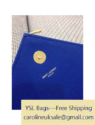 Saint Laurent Cassandre Chain-Strap Matelasse Shoulder Bag Blue
