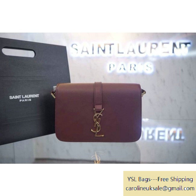 2015 Saint Laurent Classic Medium Monogram Universite Bag in Burgundy - Click Image to Close