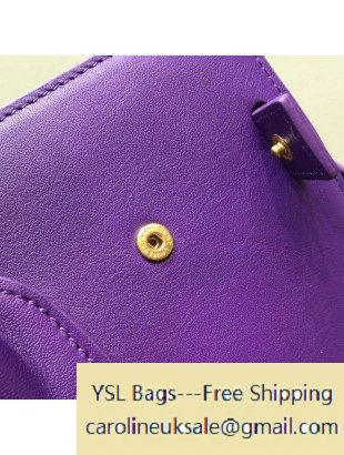 Saint Laurent Classic Small Sac De Jour Bag in Purple Smooth Leather - Click Image to Close
