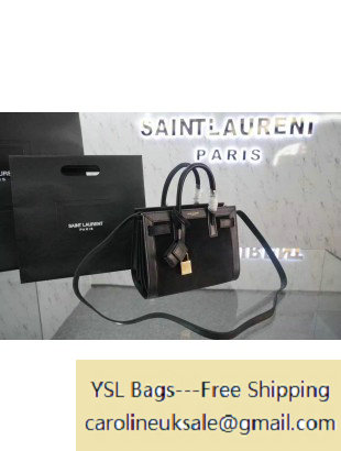Saint Laurent Classic Nano Sac De Jour Bag in Black Suede and Calfskin - Click Image to Close