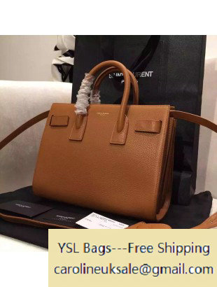 Saint Laurent Classic Baby Sac De Jour in Coffee Grained Leather - Click Image to Close