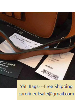 2015 Saint Laurent Medium Nico Satchel Bag in Saddle Brown Leather - Click Image to Close