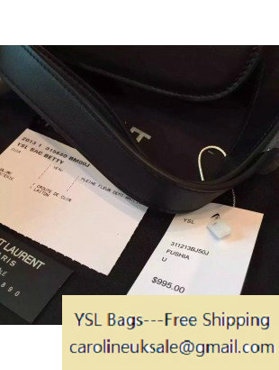 2015 Saint Laurent Medium Nico Satchel Bag in Saddle Black Leather - Click Image to Close