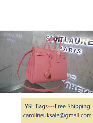 Saint Laurent Classic Small Sac De Jour Bag in Pink Leather