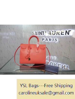 Saint Laurent Classic Small Sac De Jour Bag in Shrimp Leather