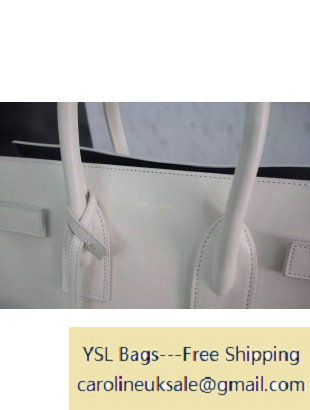 Saint Laurent Classic Small Sac De Jour Bag in White Leather - Click Image to Close