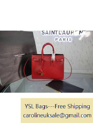 Saint Laurent Classic Small Sac De Jour Bag in Red Leather - Click Image to Close
