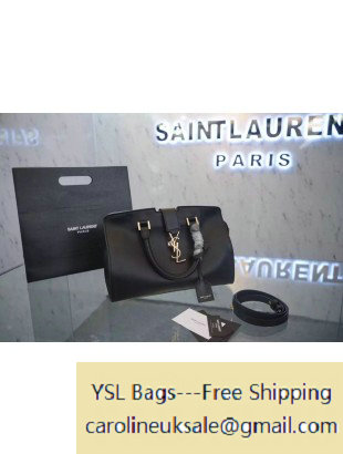 2015 Saint Laurent Small Monogram Cabas Bag in Black Leather - Click Image to Close