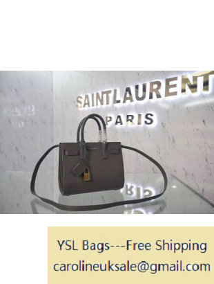 Saint Laurent Classic Nano Sac De Jour Bag in Grey Leather