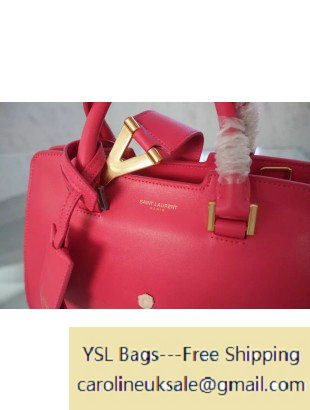 Saint Laurent Mini Monogram Cabas Bag in Red - Click Image to Close
