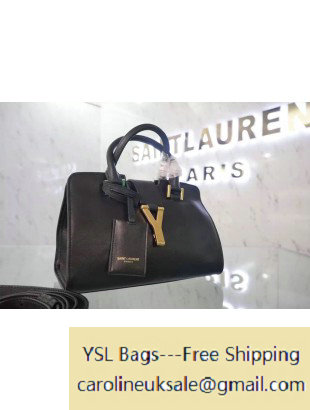Saint Laurent Mini Monogram Cabas Bag in Black - Click Image to Close