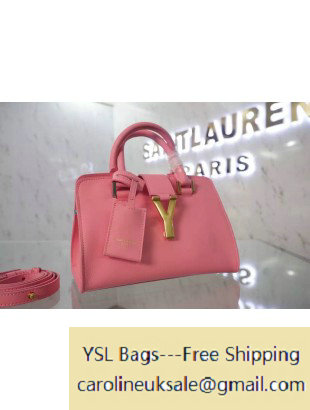 Saint Laurent Mini Monogram Cabas Bag in Pink - Click Image to Close