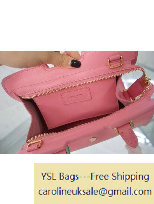 Saint Laurent Mini Monogram Cabas Bag in Pink