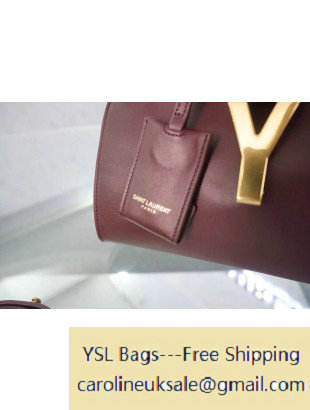 Saint Laurent Mini Monogram Cabas Bag in Oak Blood - Click Image to Close