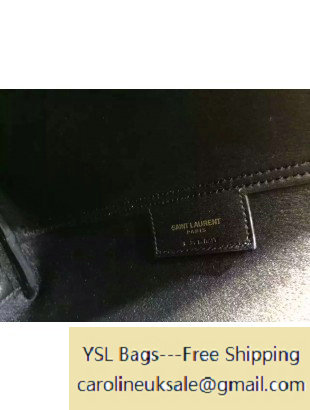 2015 Saint Laurent 372090 Tote Bag in Black/Black Leather