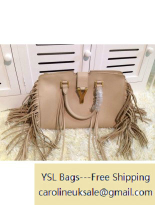 2014 Saint Laurent CHYC Tote Bag with Tassel brown - Click Image to Close