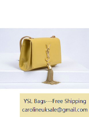 Saint Laurent Cassandre Small Tassel Crossbody Bag Yellow