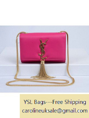 Saint Laurent Cassandre Small Tassel Crossbody Bag Rosy red - Click Image to Close