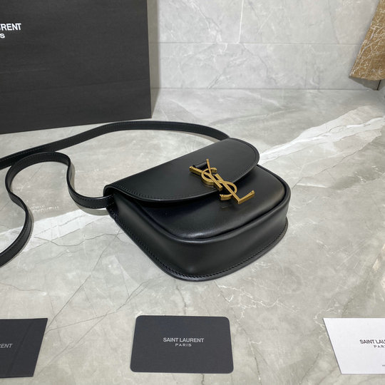 2021 Saint Laurent Kaia Small Satchel in black smooth leather [619740D ...