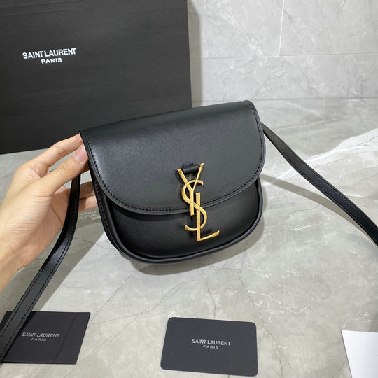 2021 Saint Laurent Kaia Small Satchel in black smooth leather [619740D ...