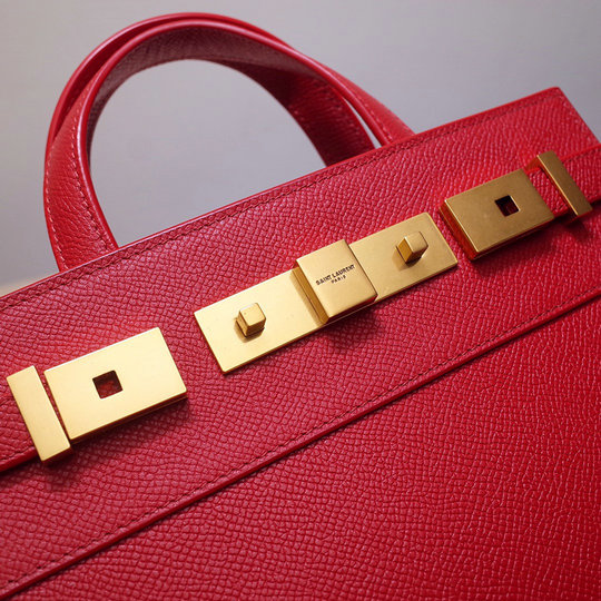 2019 Saint Laurent Manhattan Nano Bag in red grain de poudre embossed leather [59374105] - $299 ...