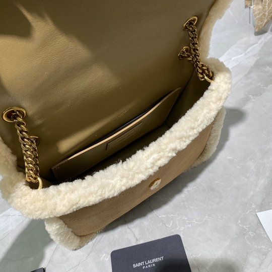 2020 Saint Laurent Baby Niki Bag in suede and shearling [533037_13 ...