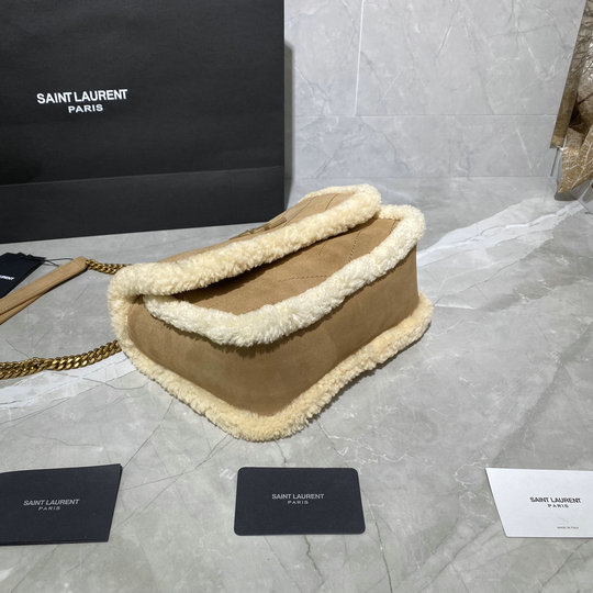 2020 Saint Laurent Baby Niki Bag in suede and shearling [533037_13 ...