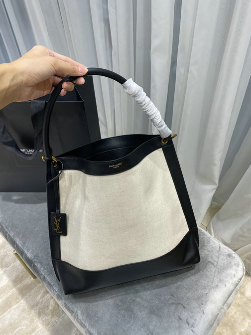 2020 Saint Laurent Tag Hobo Bag in canvas and leather [634786] - $279. ...