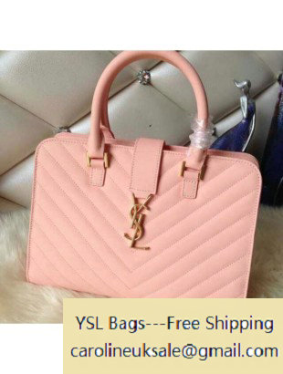 2014 Saint Laurent pink Monogramme Cabas Matelasse Small Bag - Click Image to Close