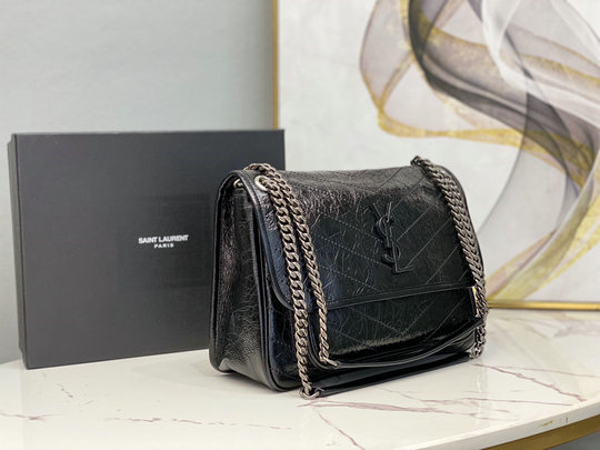 2018 Cheap Saint Laurent Medium Niki Chain Bag in Black Vintage ...